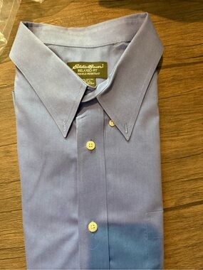 Eddie Bauer Men's Dress Shirt in Slate Blue